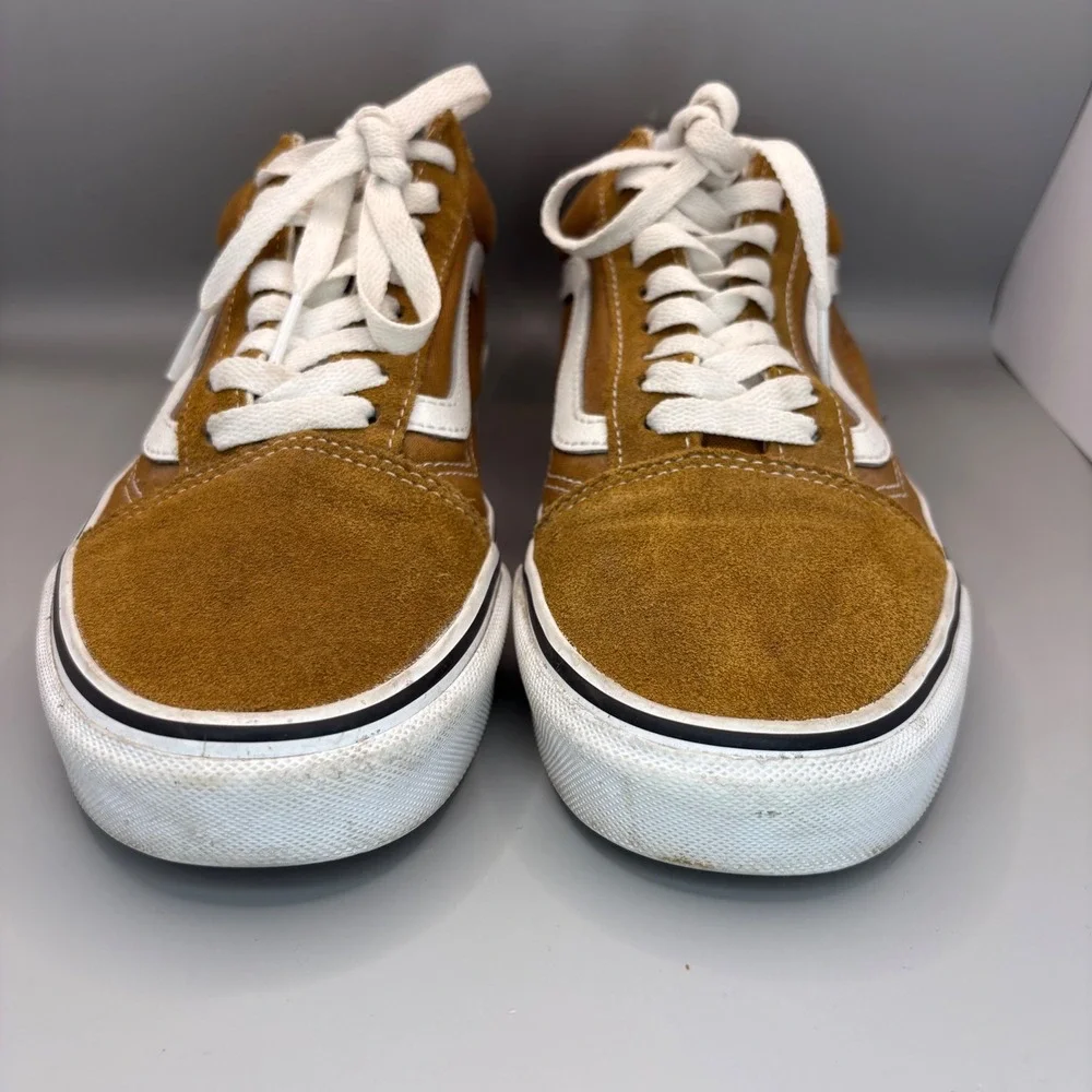 Vans Old Skool Bronze Brown Suede Canvas Skate Shoes Mens 7 Womens 8.5